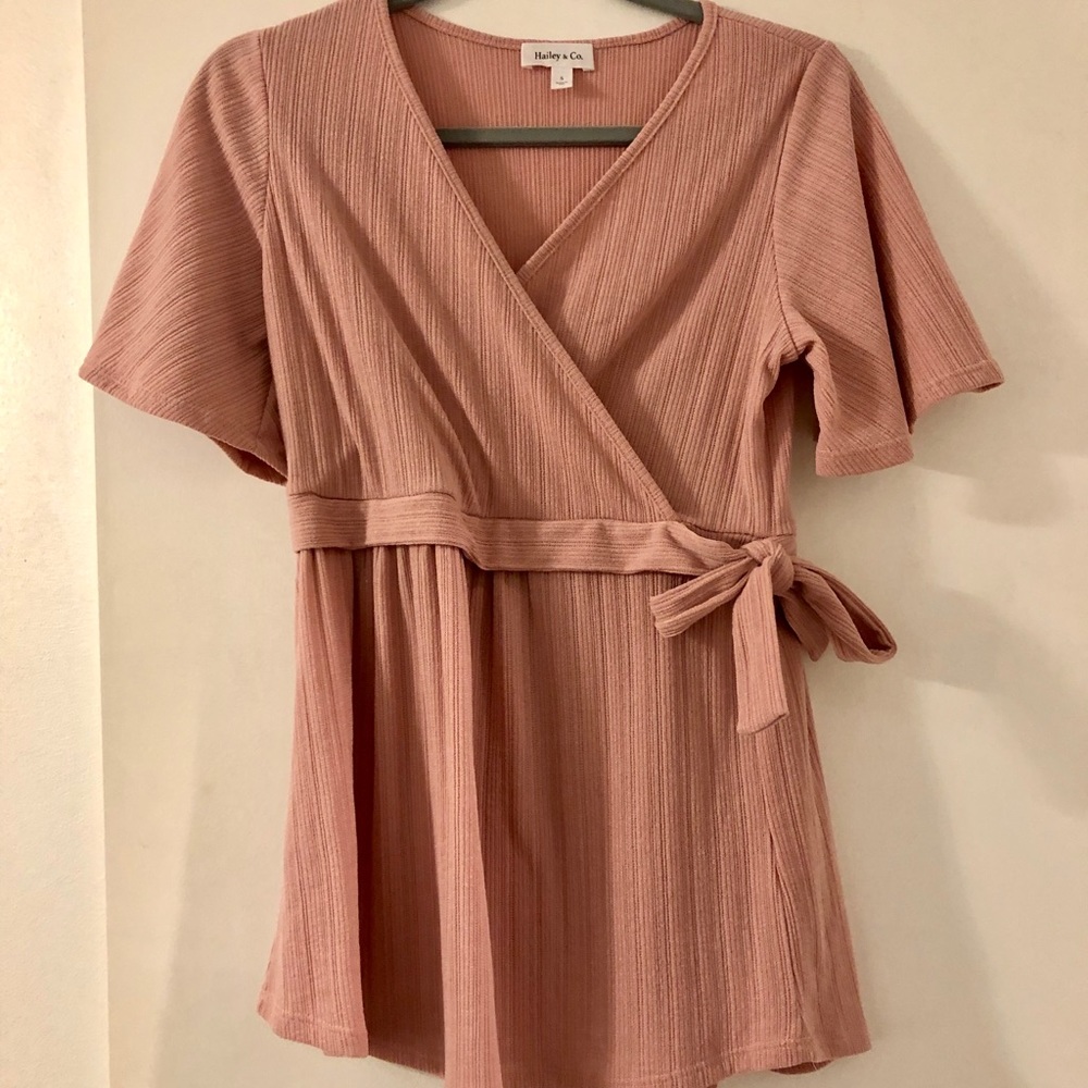 Small Dusty Rose Top with Bow